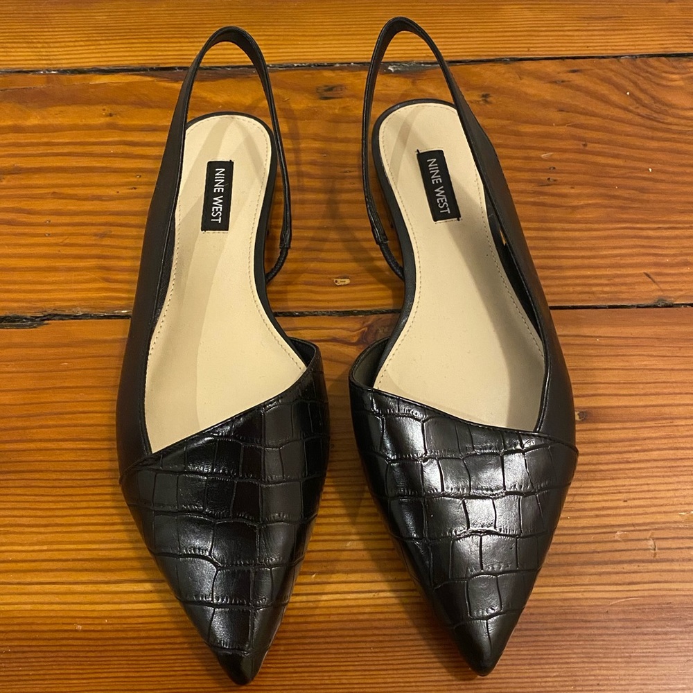 Nine West slingback slides size 8